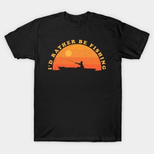 Kayak Fishing ✅ I'd Rather Be Fishing T-Shirt